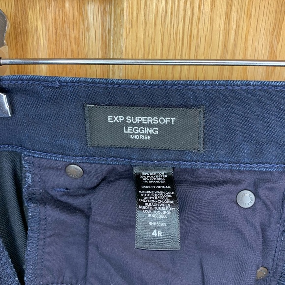 Express EXP Supersoft Legging Mid Rise - Stretchy Dark Blue - Size 4R 4 R Skinny - Picture 7 of 7